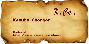 Kasuba Csongor névjegykártya
